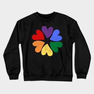 Rainbow Vintage Retro 80's Style Gay pride Crewneck Sweatshirt